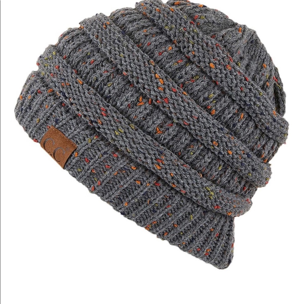 C.C KNIT BEANIE dark gray